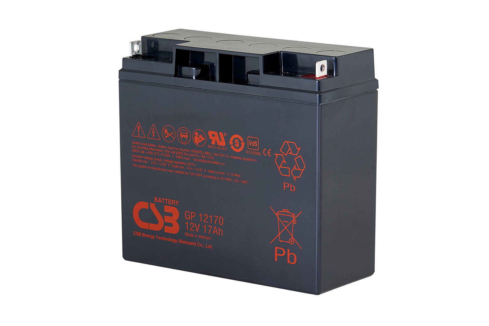Akumulators 12V 17Ah Pb CSB